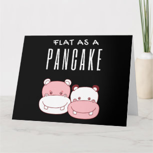 Carte Couple Hippopotame Plat Comme Une Crêpe   Amoureux
