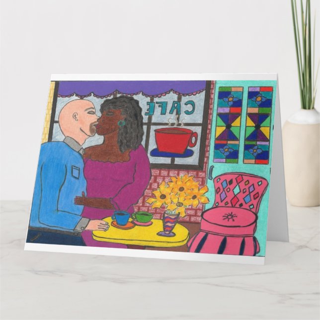 Carte Couple Kissing (Devant)