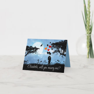 Carte Couple Kissing Romantique Voudriez-vous m'épouser 