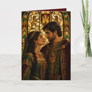 Carte couple médiéval anniversaire valentin