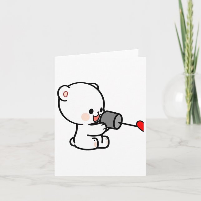 Carte Couple Milk Mocha Design de la Saint-Valentin 1  (Devant)