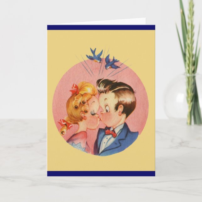 Carte Couple qui s'embrasse (Devant)