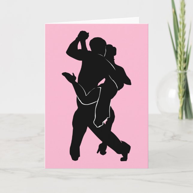 Carte Couple Tango Dancers - Ajouter Votre Texte Spécial (Devant)