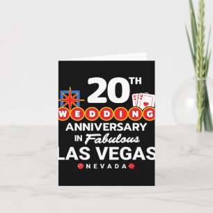 Carte Couples 20e anniversaire - Vegas 20e Mariage Anni