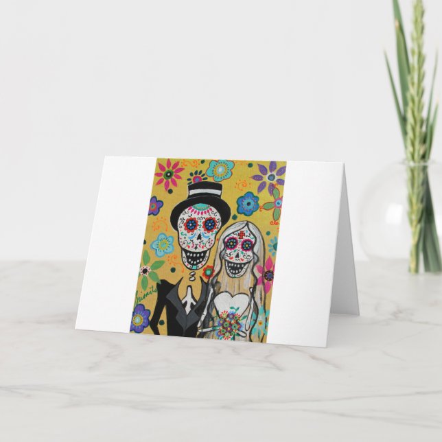 Carte couples de mariage de dIA DE LOS mUERTOS (Devant)