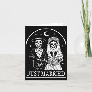 Carte Couples de squelettes mariés mariée gothique