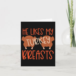 Carte Couples De Thanksgiving Turquie Breast Elle Aime M
