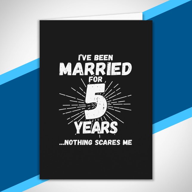 Carte Couples Mariés 5 Ans Drôle 5ème Anniversaire (Créateur téléchargé)