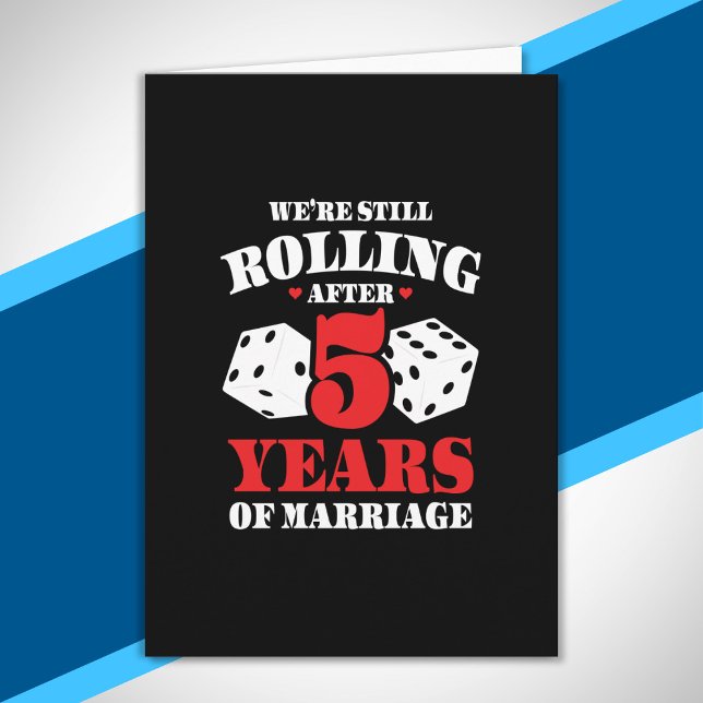 Carte Couples Mariés 5 Ans Drôle 5ème Anniversaire (Créateur téléchargé)