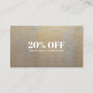 Carte Coupon Chic Grey et satin or discount