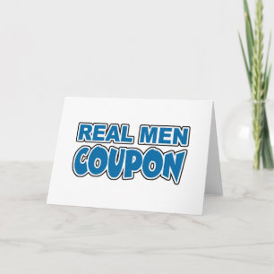 Carte Coupon homme réel