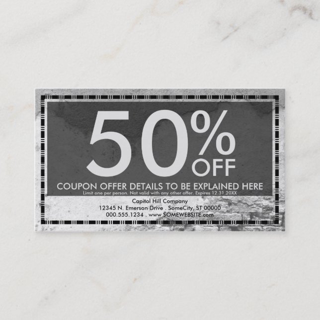 carte coupon mural de ville (Devant)