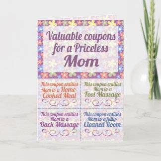 Carte Coupons de la fête des mères