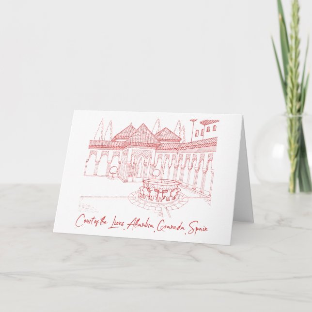 Carte Cour de l'Alhambra des Lions 2 (Devant)