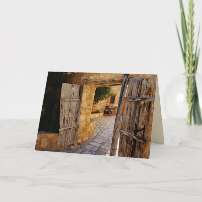 Carte Cour Rustique, Toutes les occasions Salutation vie (Devant)