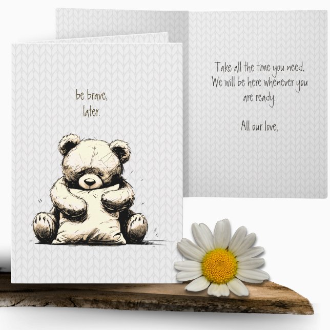 Carte Courage Compassion Peluche Ours en Peluche Mignon (Créateur téléchargé)