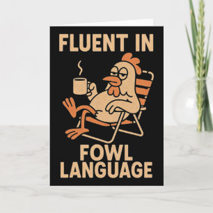 Carte Courant en langage aviaire, drôle de jeu de mots s