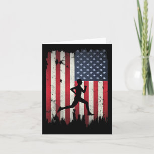 Carte Coureur à l'US American Flag 4 juillet Patri