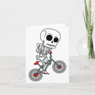 Carte Coureur BMX squelette Halloween Style Racing facil