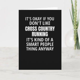 Carte Coureur de cross-country cadeau XC coureur de cros