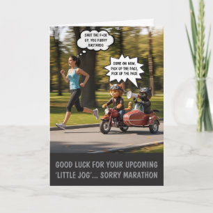 Carte Coureur de Marathon Chanceux Drôle à Thème