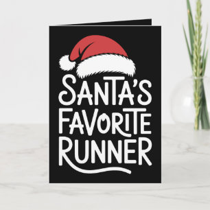 Carte Coureur préféré du Père Noël Noël Chapeau de Noël