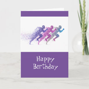 Carte Coureurs amusant Chocolat Anniversaire Cake Calori