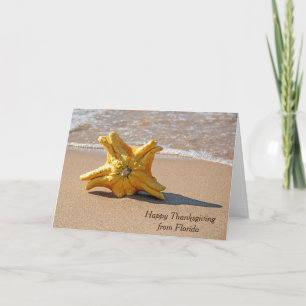 Carte Courge étoile de Thanksgiving sur Ocean Beach