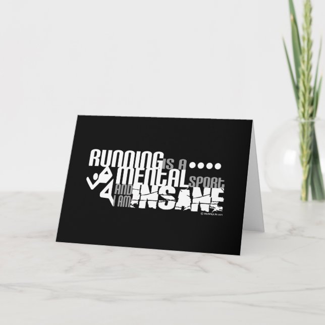 Carte Courir est un sport mental (Devant)