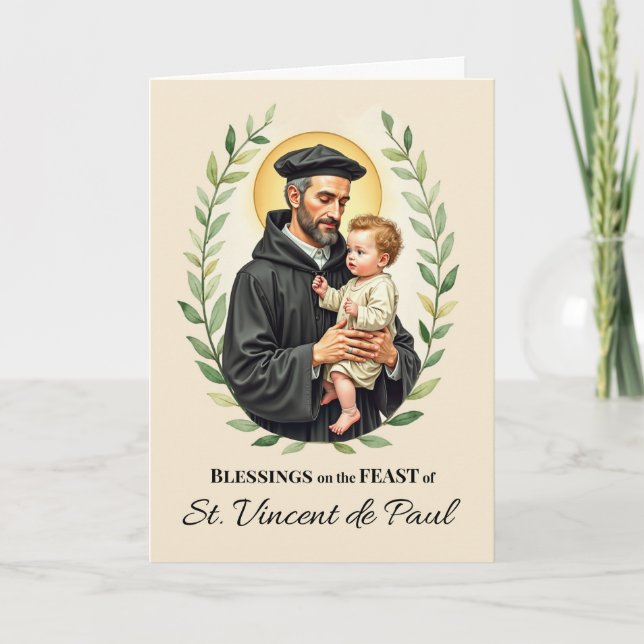 Carte Couronne de bénédictions pour la fête de Saint-Vin (Devant)