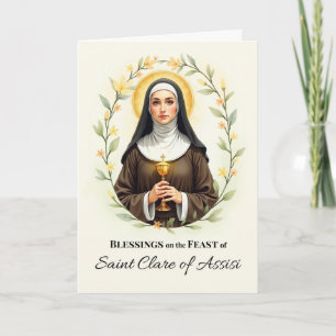 Carte Couronne de bénédictions pour la fête de sainte Cl