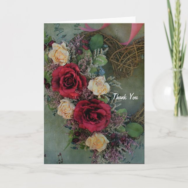 Carte Couronne de coeur Merci (Devant)