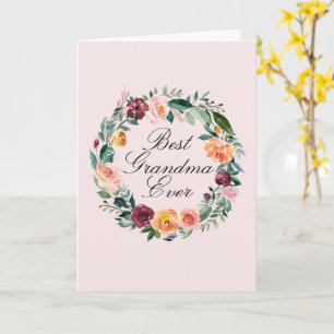 Carte Couronne de fleurs de rose d'automne Meilleure gra