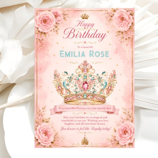 Carte Couronne de princesse pour anniversaire (Créateur téléchargé)