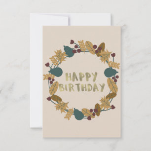 Carte Couronne de verdure moderne Thanksgiving automne a