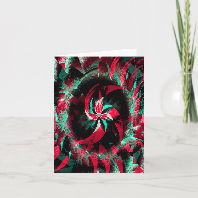 Carte Couronne de Yule tournante.... (Devant)