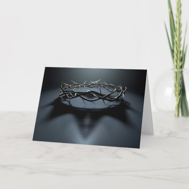 Carte Couronne d'épines avec ombre de couronne royale (Devant)
