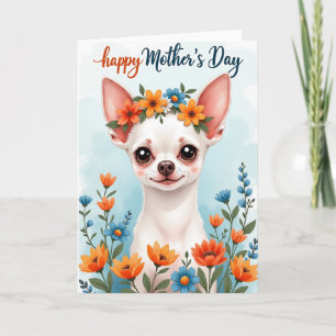 Carte Couronne Florale de Chiots Mat