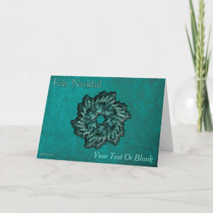 Carte Couronne fractale - Feliz Navidad