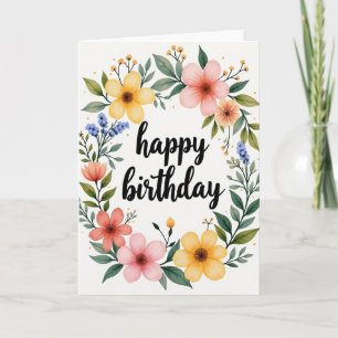Carte Couronne Pastel Rayée