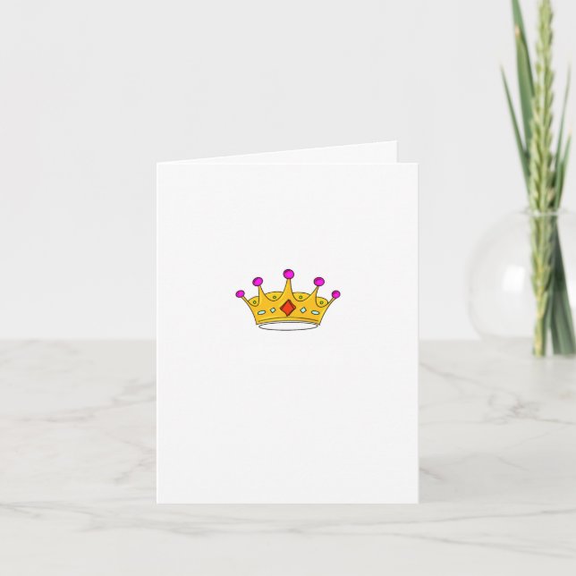 Carte couronne, prince ou princesse, carte mignonn (Devant)