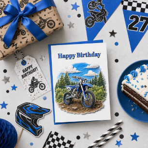 Carte Cours de moto cross de moto tout-terrain Joyeux an