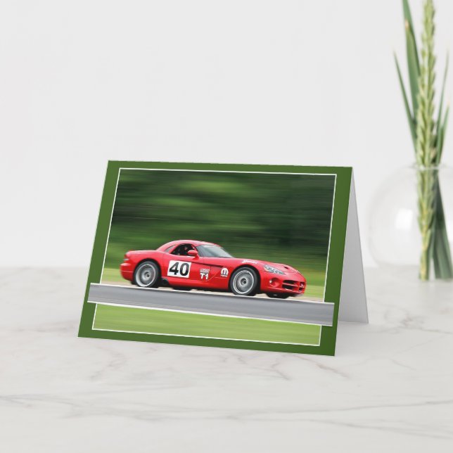 Carte Course à l'anniversaire 40 (Devant)