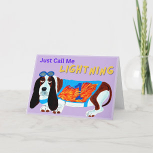 Carte Course de Basset Hound APPELLEZ-MOI SIMPLEMENT L'É