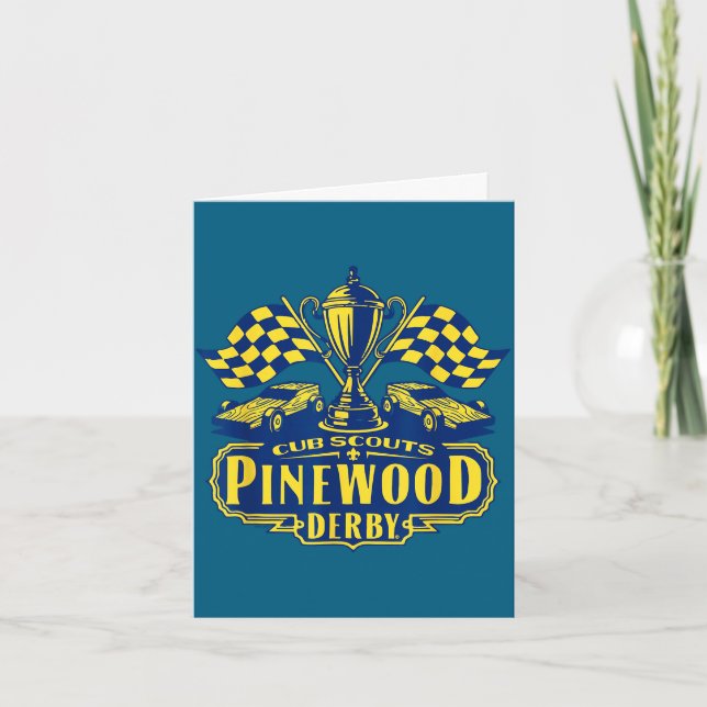 Carte Course de Pinewood derby de louveteaux drapeau à d (Devant)