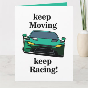 Carte Course de voitures de course Anniversaire