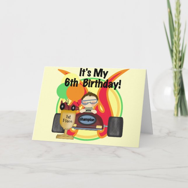 Carte Course Voiture 6e Anniversaire Tshirts et cadeaux (Devant)