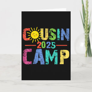 Carte Cousin Camp 2025 Camping Feu de camp Vacances d'ét