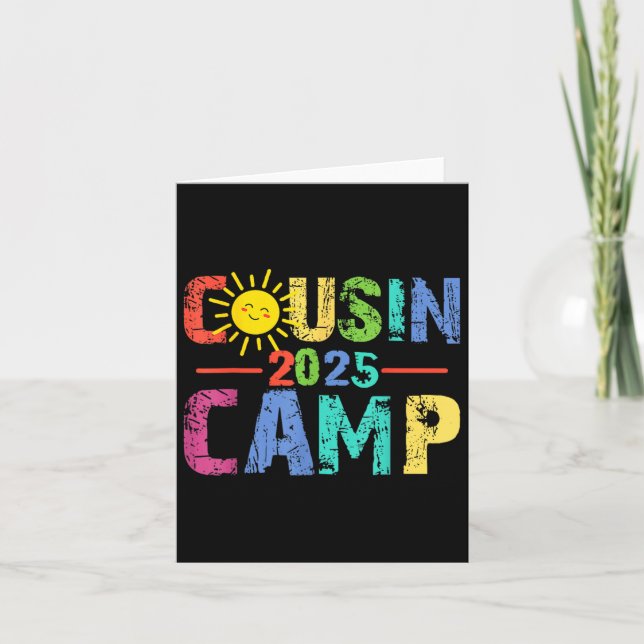Carte Cousin Camp 2025 Camping Feu de camp Vacances d'ét (Devant)