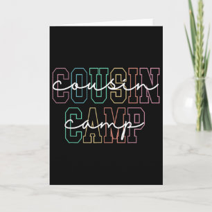 Carte Cousin Camp 2025 Camping Feu de camp Vacances d'ét